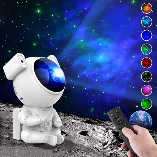 USB Astronaut Star Light Full Of Stars Projection Laser Bedside Atmosphere Light Net Red Children's Night Light