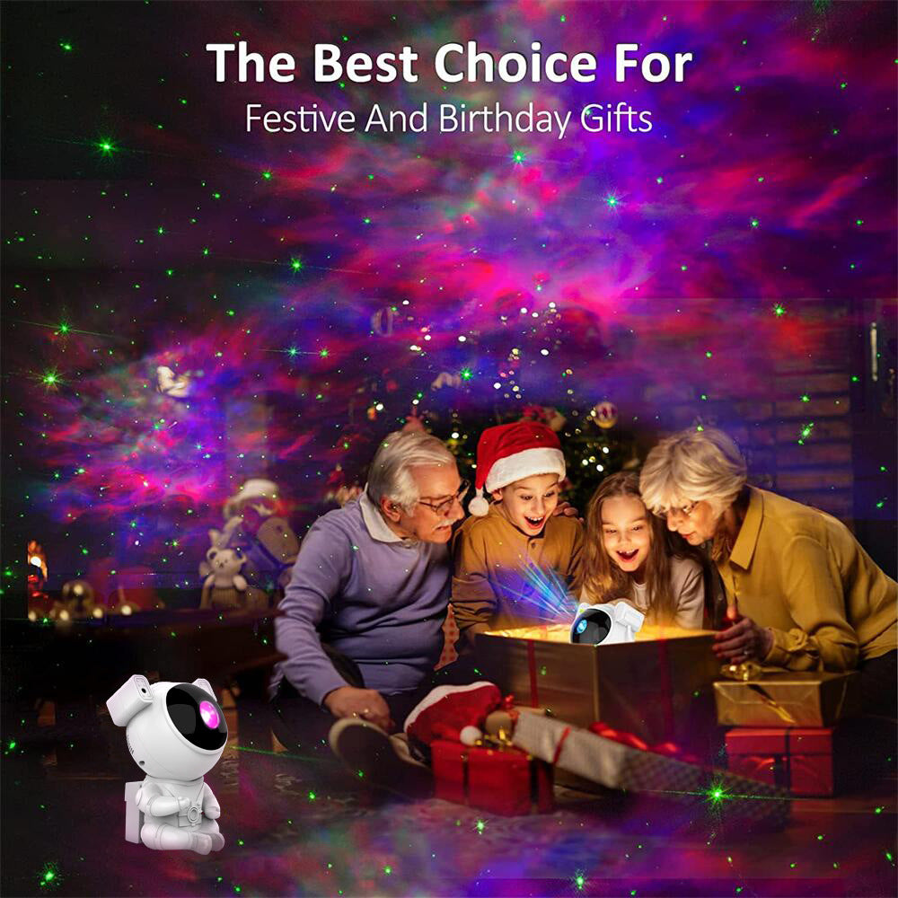 USB Astronaut Star Light Full Of Stars Projection Laser Bedside Atmosphere Light Net Red Children's Night Light