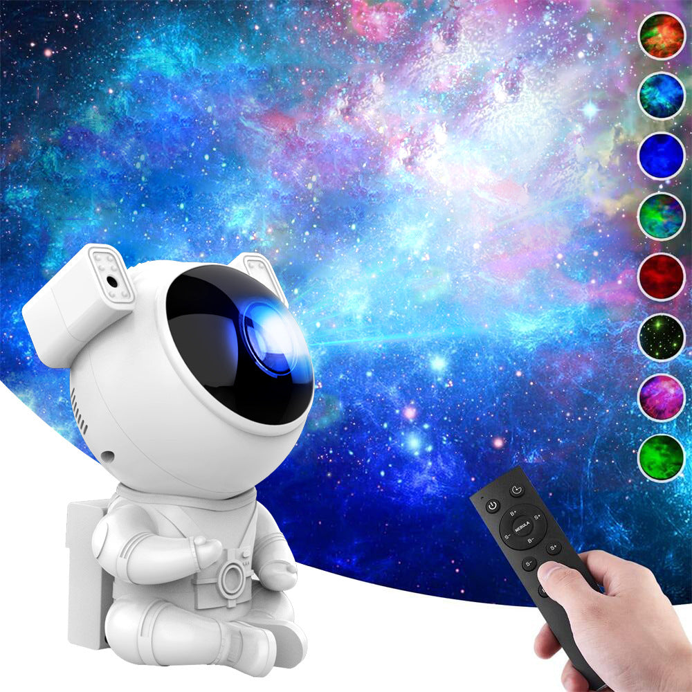 USB Astronaut Star Light Full Of Stars Projection Laser Bedside Atmosphere Light Net Red Children's Night Light